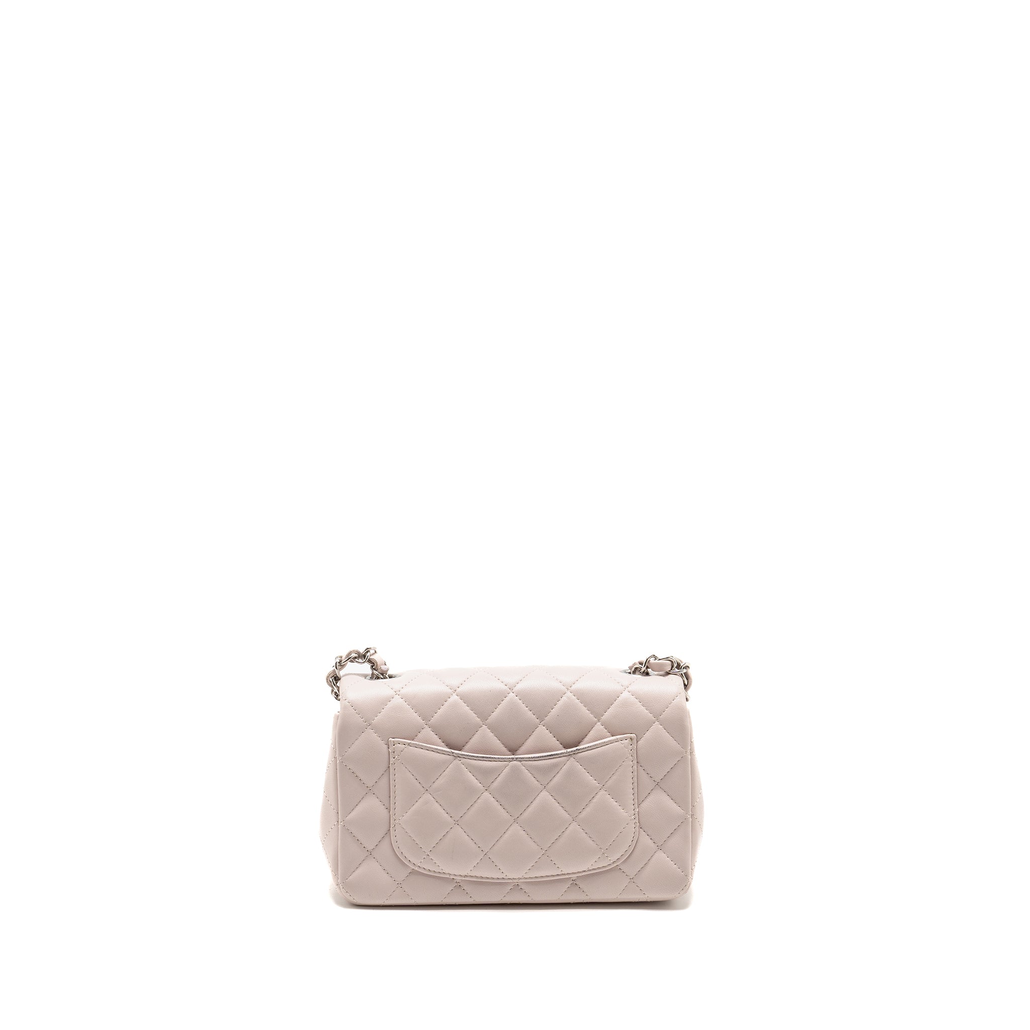 Chanel Mini Rectangular Flap Bag Lambskin Light Pink  (Microchip)