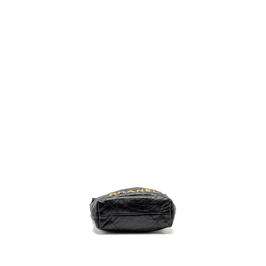 Chanel 23s Mini 22 Bag With Pearl Shiny Calfskin  (Microchip)