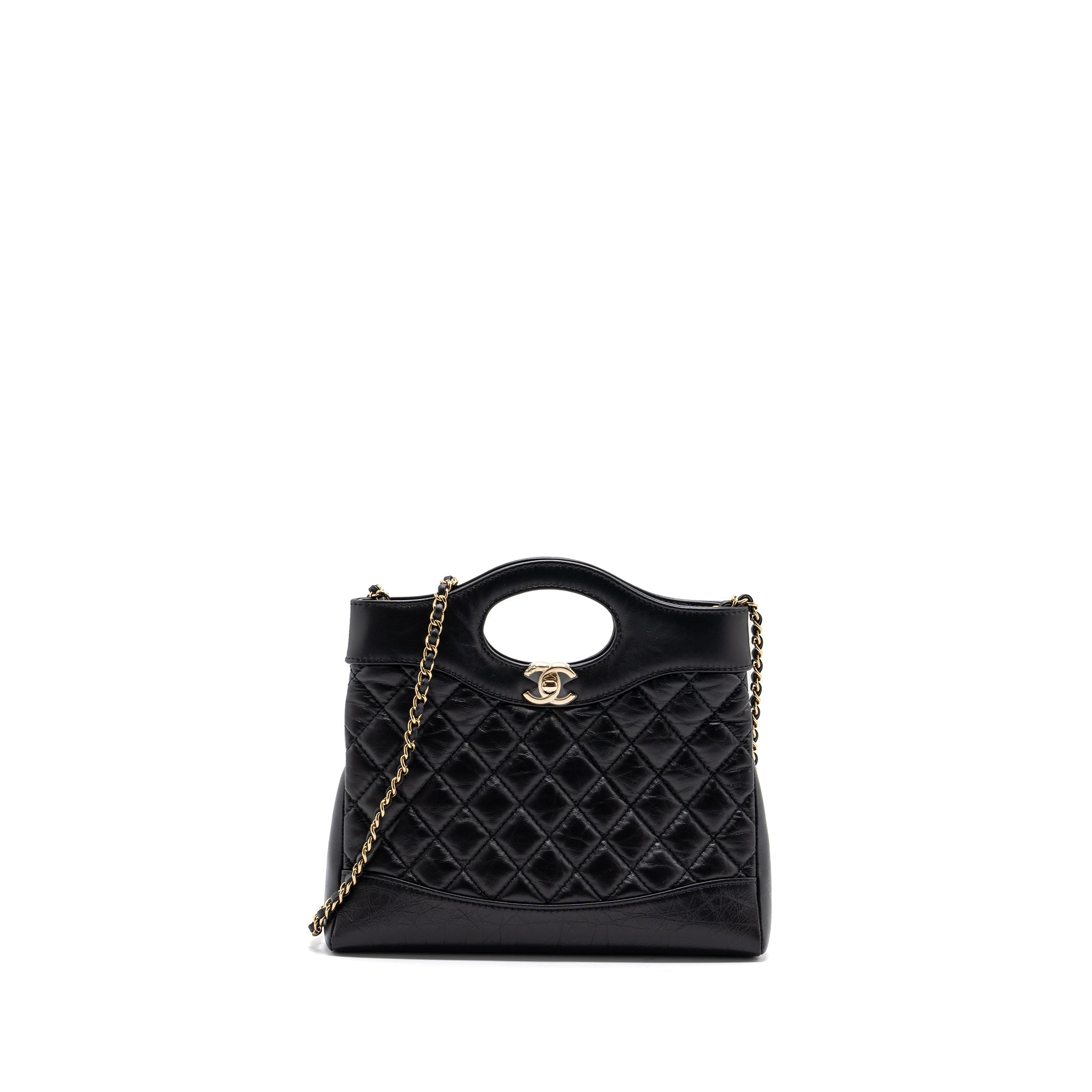 Chanel 23A Mini 31 Bag Calfskin Black L(Microchip)