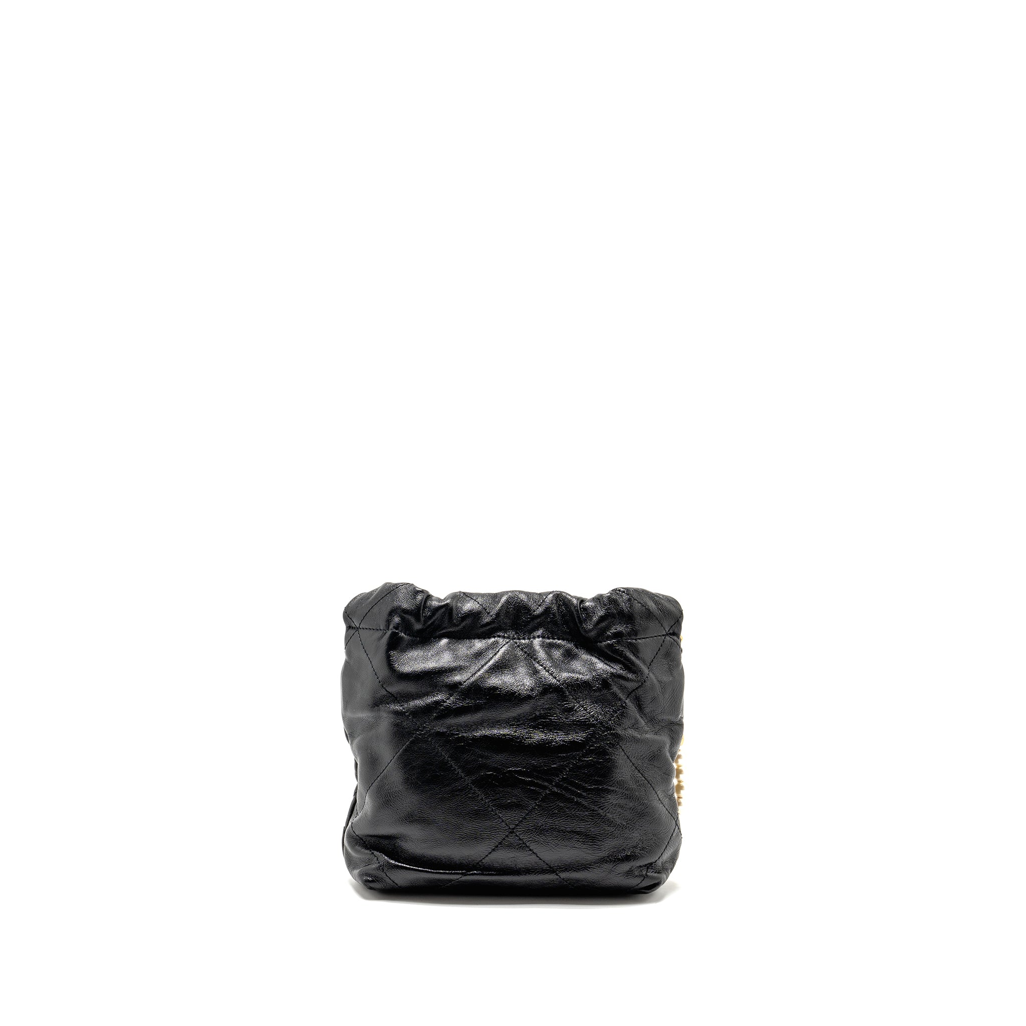 Chanel 23s Mini 22 Bag With Pearl Shiny Calfskin  (Microchip)