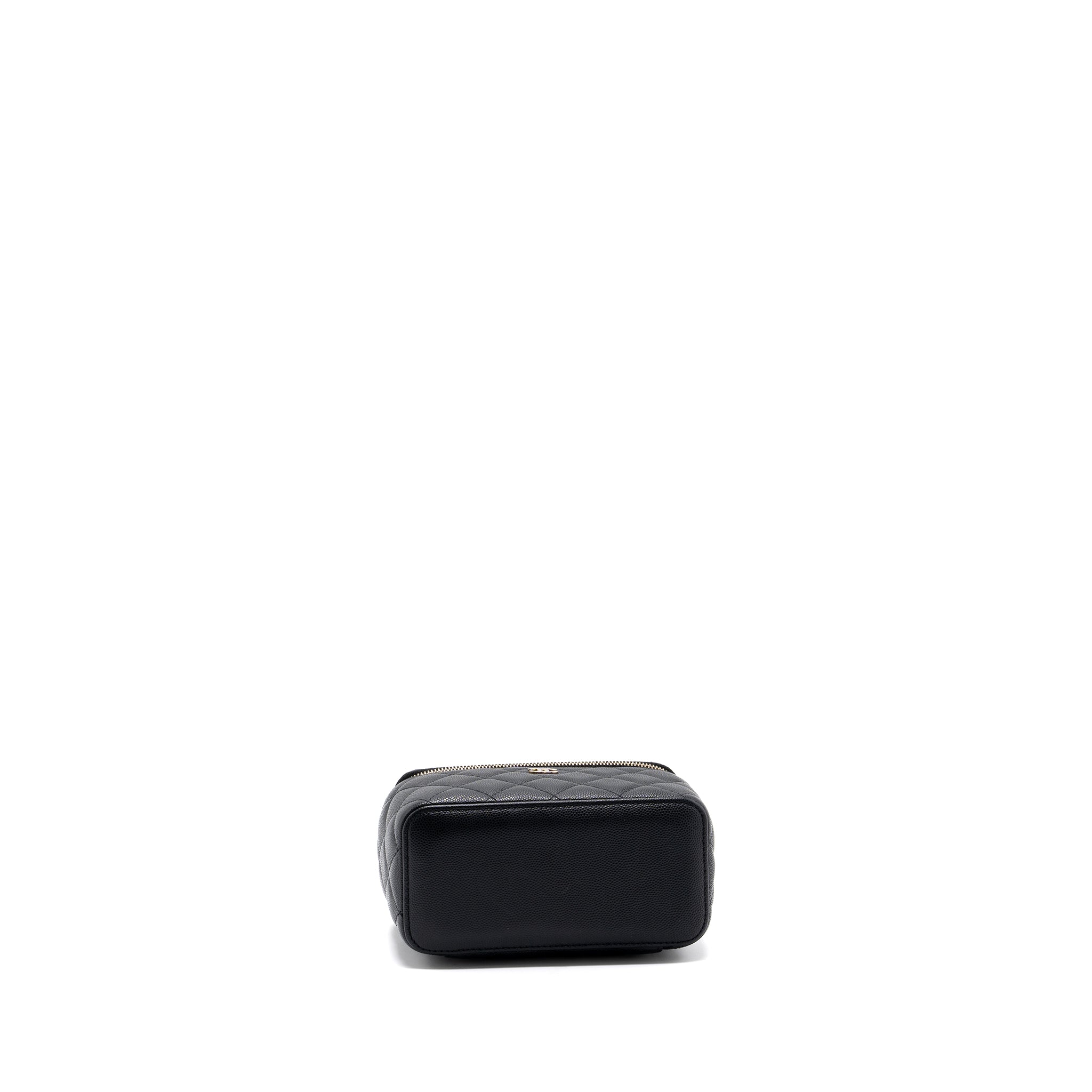 Chanel Long Vanity Case Caviar Black L