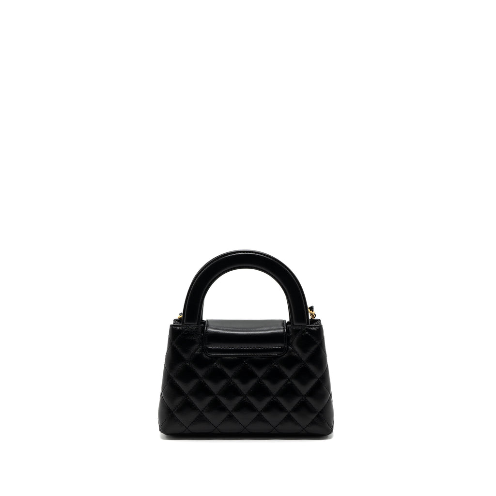 Chanel 23k Mini Shopping Tote Calfskin Black Brushed (Microchip)