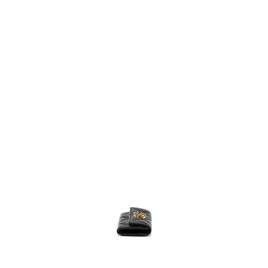 Chanel 19 flap card holder lambskin black  (microchip)