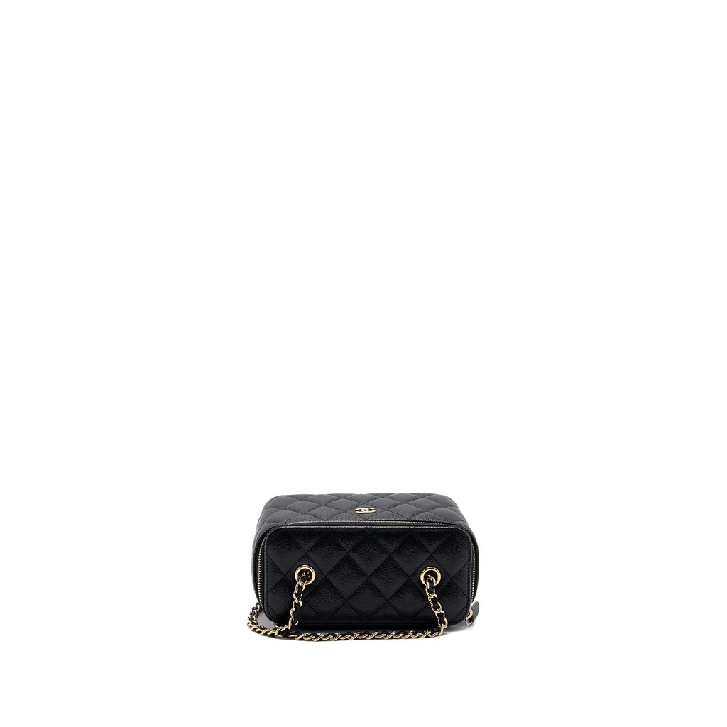 Chanel Long Vanity Case Caviar Black L