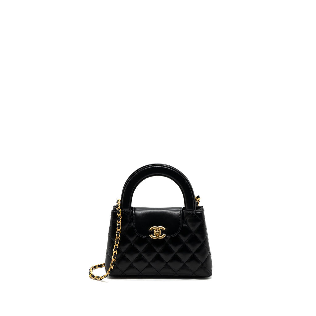 Chanel 23k Mini Shopping Tote Calfskin Black Brushed (Microchip)