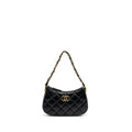 Chanel 23k 19 Hobo Shoulder Bag Calfskin Black  (microchip)