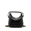 Chanel 22B Hobo Bag Lambskin Black Brushed  (Microchip)