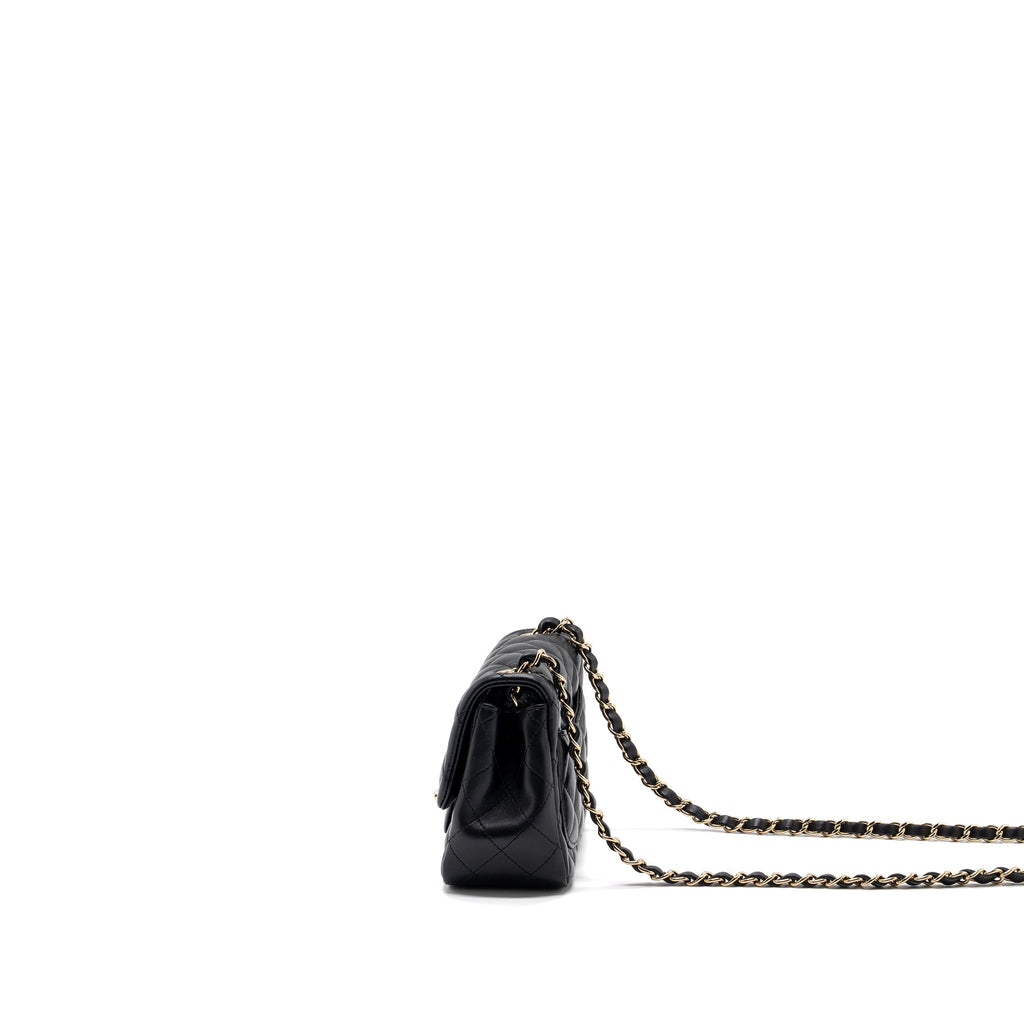 Chanel Classic Mini Square Flap Bag Lambskin Black L