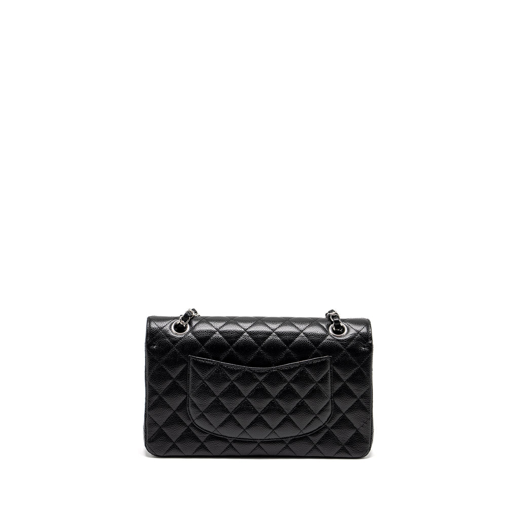 Chanel Medium Classic Double Flap Bag Caviar Black  (Microchip)