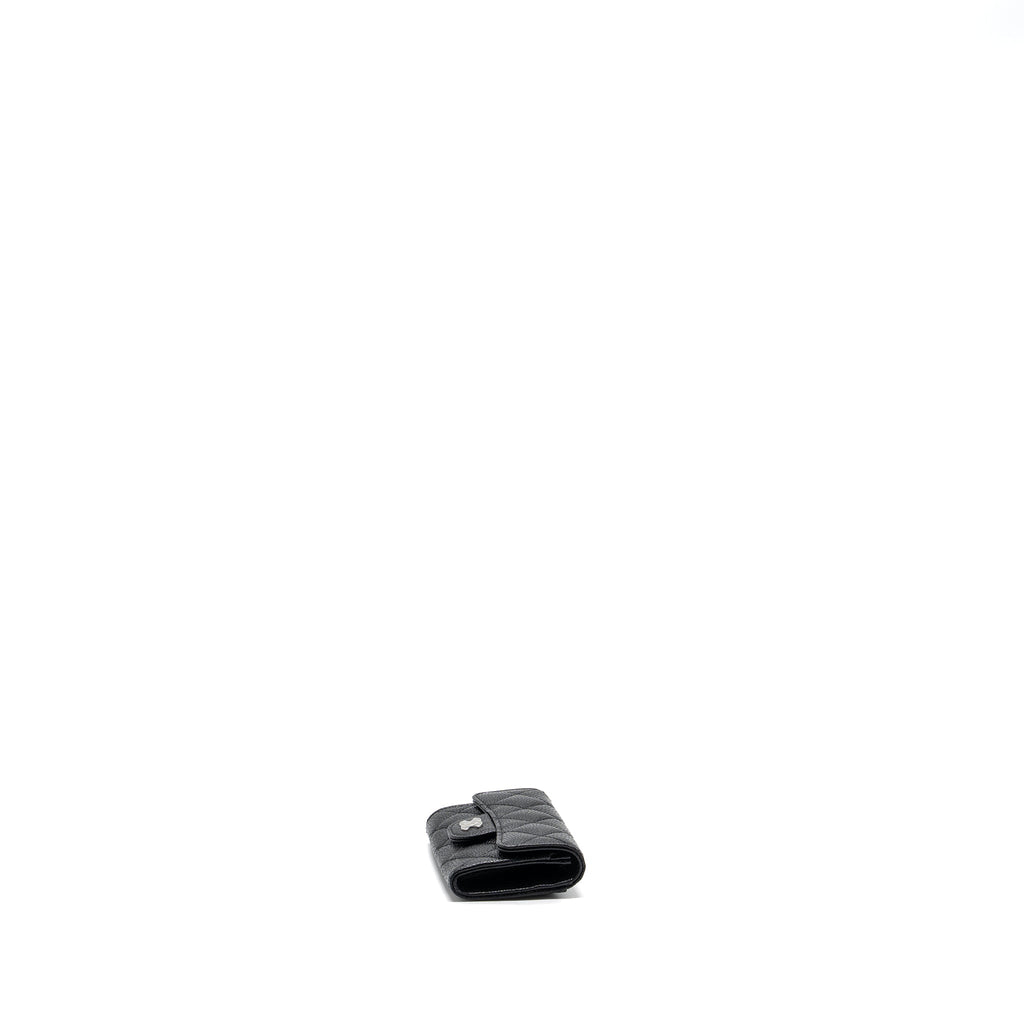 chanel classic flap card holder caviar black  (Microchip)