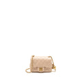 Chanel Pearl Crush Mini Square Flap Bag Lambskin Light Beige  (Microchip)