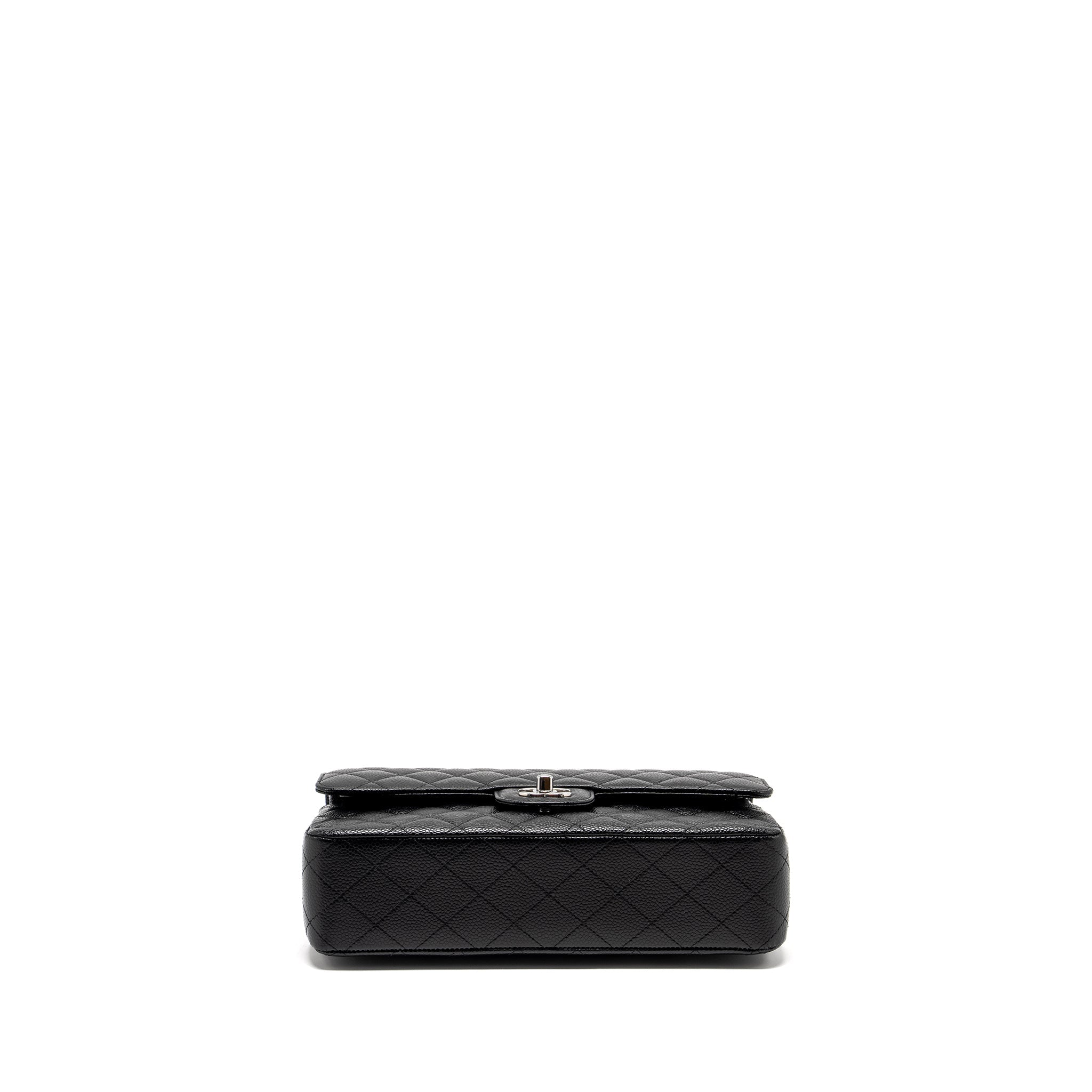 Chanel Medium Classic Double Flap Bag Caviar Black  (Microchip)
