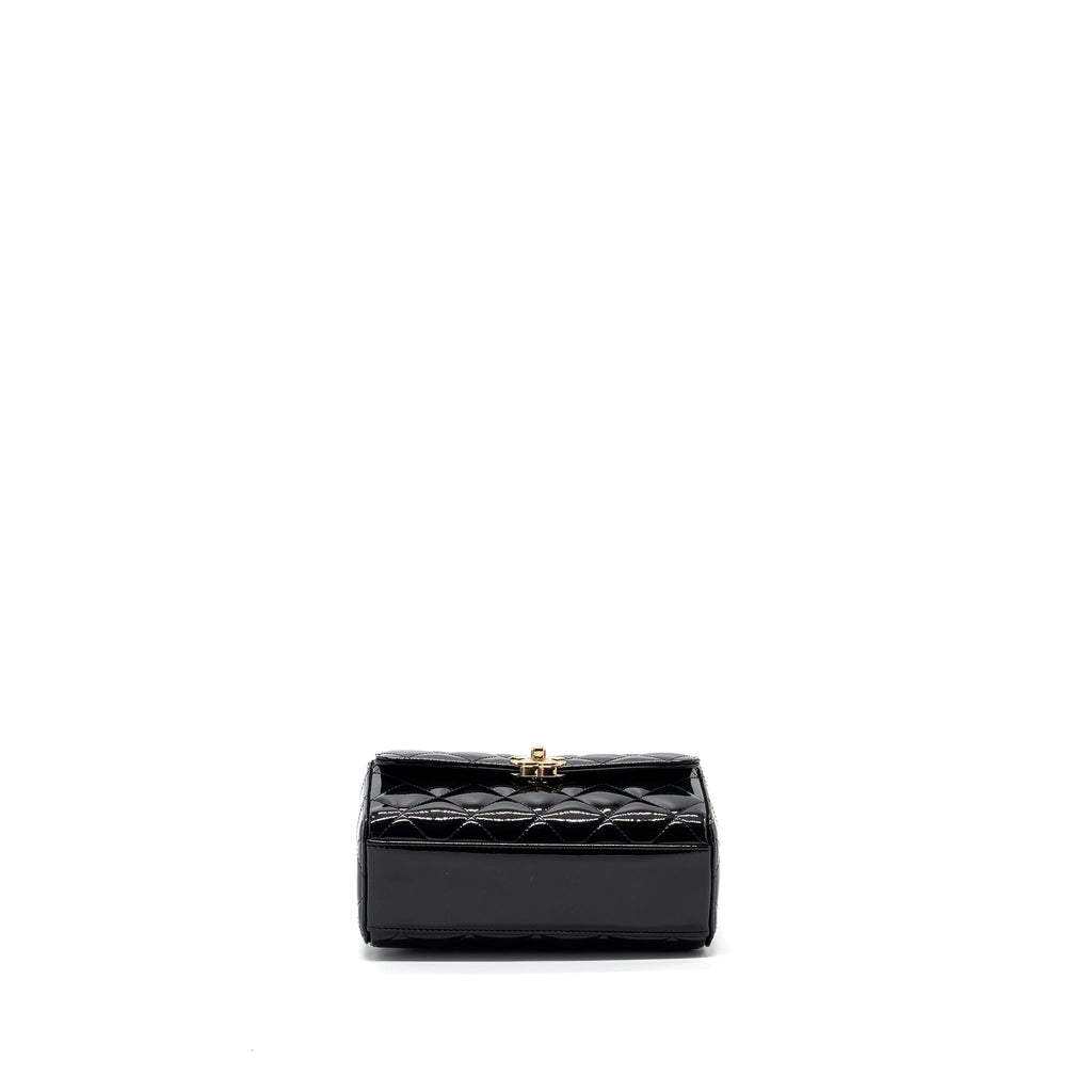 Chanel Small Trendy CC Dual Flap Bag patent black L (microchip)