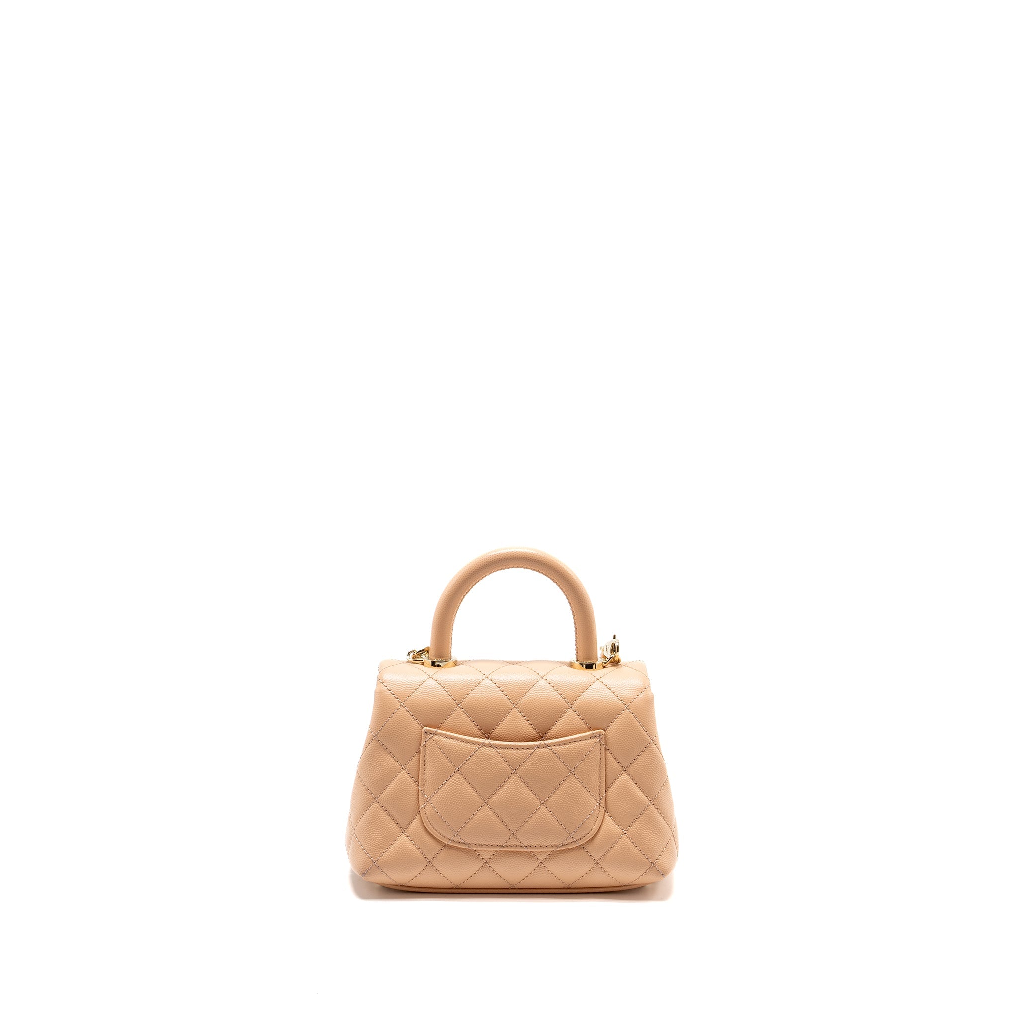 Chanel Mini Coco Handle Caviar BEIGE L