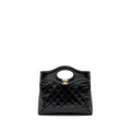 Chanel 23C mini 31 bag shiny calfskin black L (microchip)