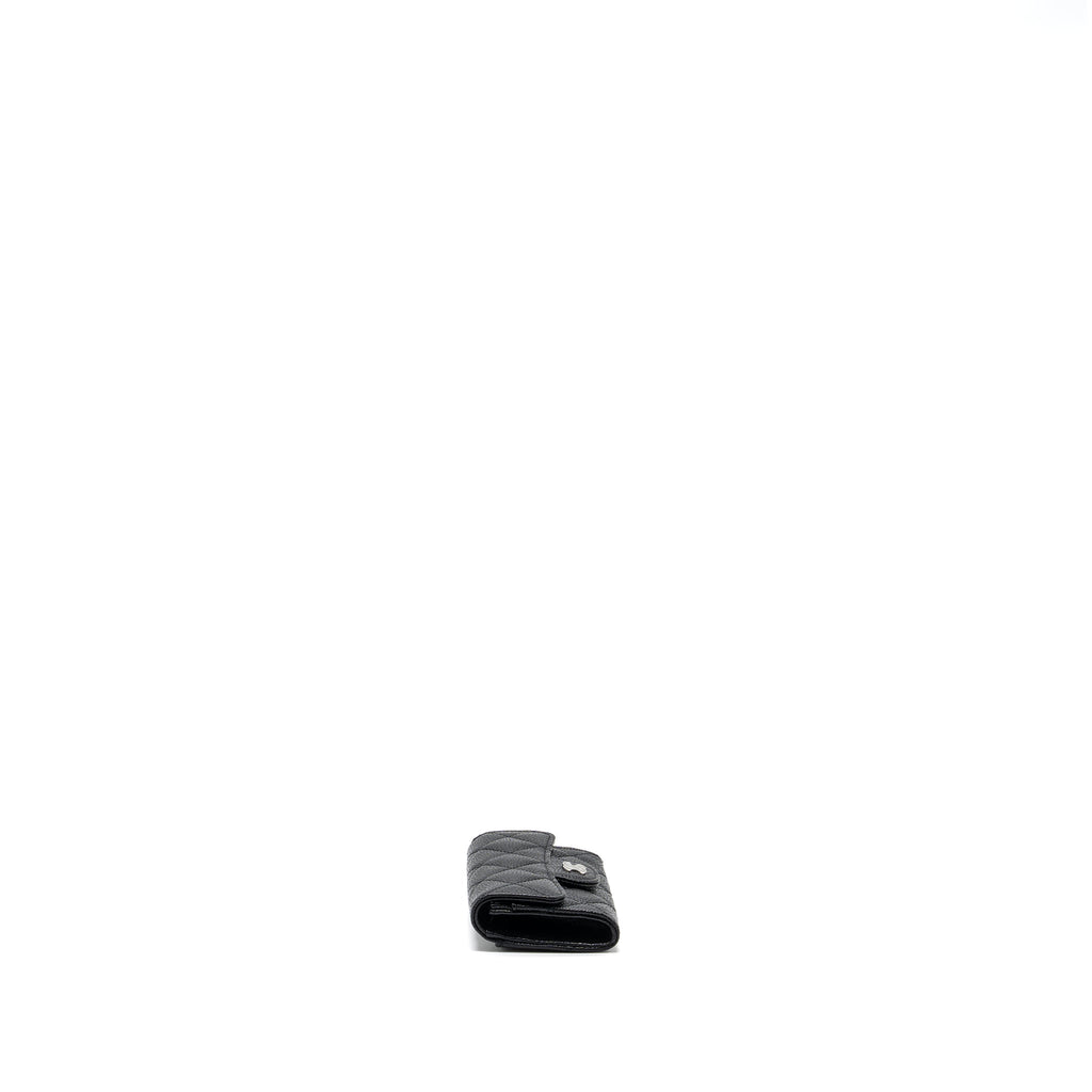chanel classic flap card holder caviar black  (Microchip)