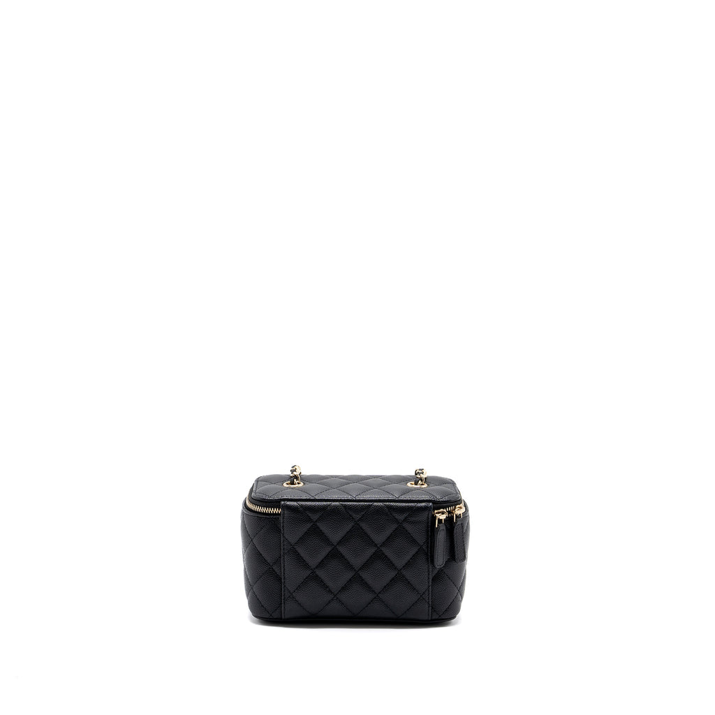 Chanel Long Vanity Case Caviar Black L