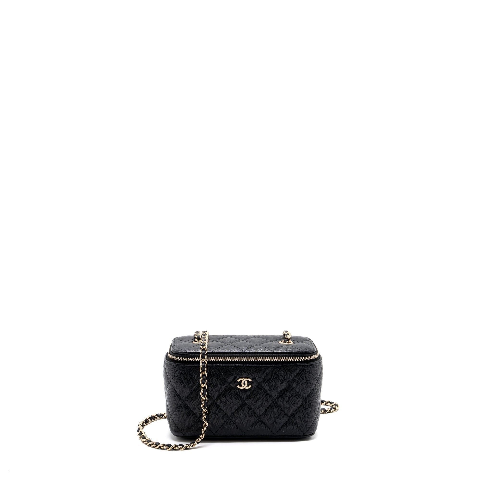 Chanel Long Vanity Case Caviar Black L