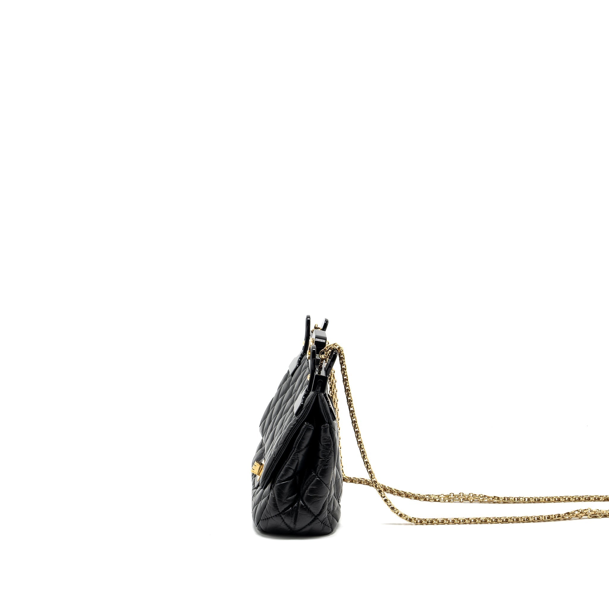 Chanel Hanger Reissue Flap Bag Limited Edition Aged Calfskin Black