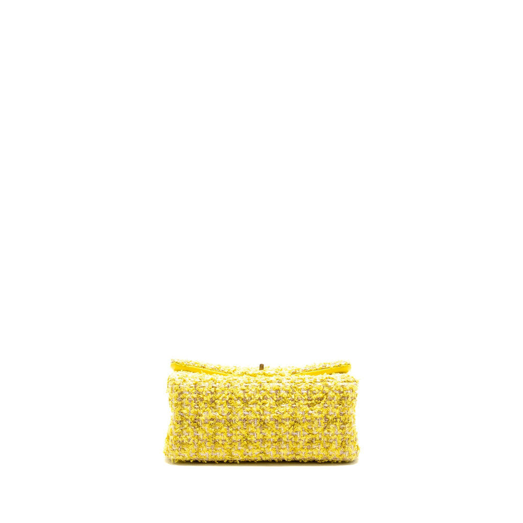 Chanel Mini 2.55 Reissue Flap Bag Tweed Yellow