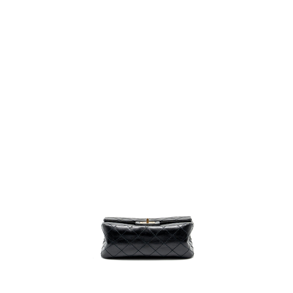 Chanel Mini 2.55 reissue flap bag aged calfskin black