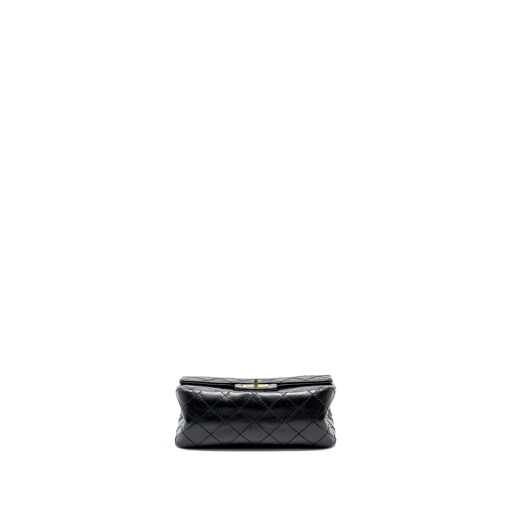 Chanel Mini 2.55 reissue flap bag aged calfskin black