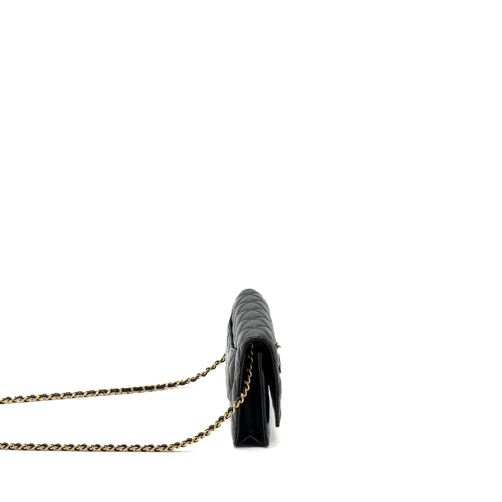 Chanel 2.55 Reissue Lucky Charms Wallet On Chain Aged Calfskin Black