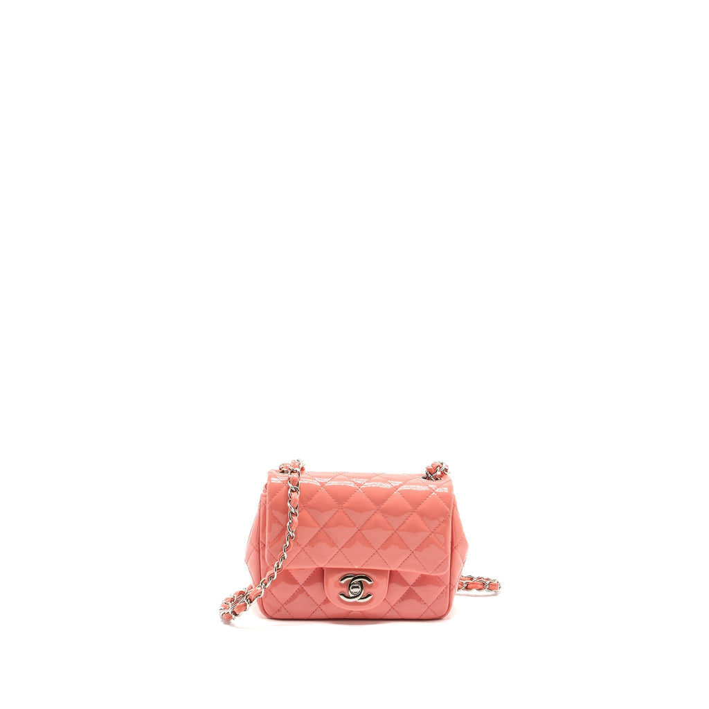 Chanel Mini Square Flap Bag Patent Pink