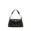 Chanel Vintage Wild Stitch Shoulder Bag Calfskin Black