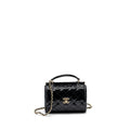 Chanel Small Trendy CC Dual Flap Bag patent black L (microchip)