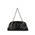 Chanel Just Mademoiselle Bowling Bag Patent Black