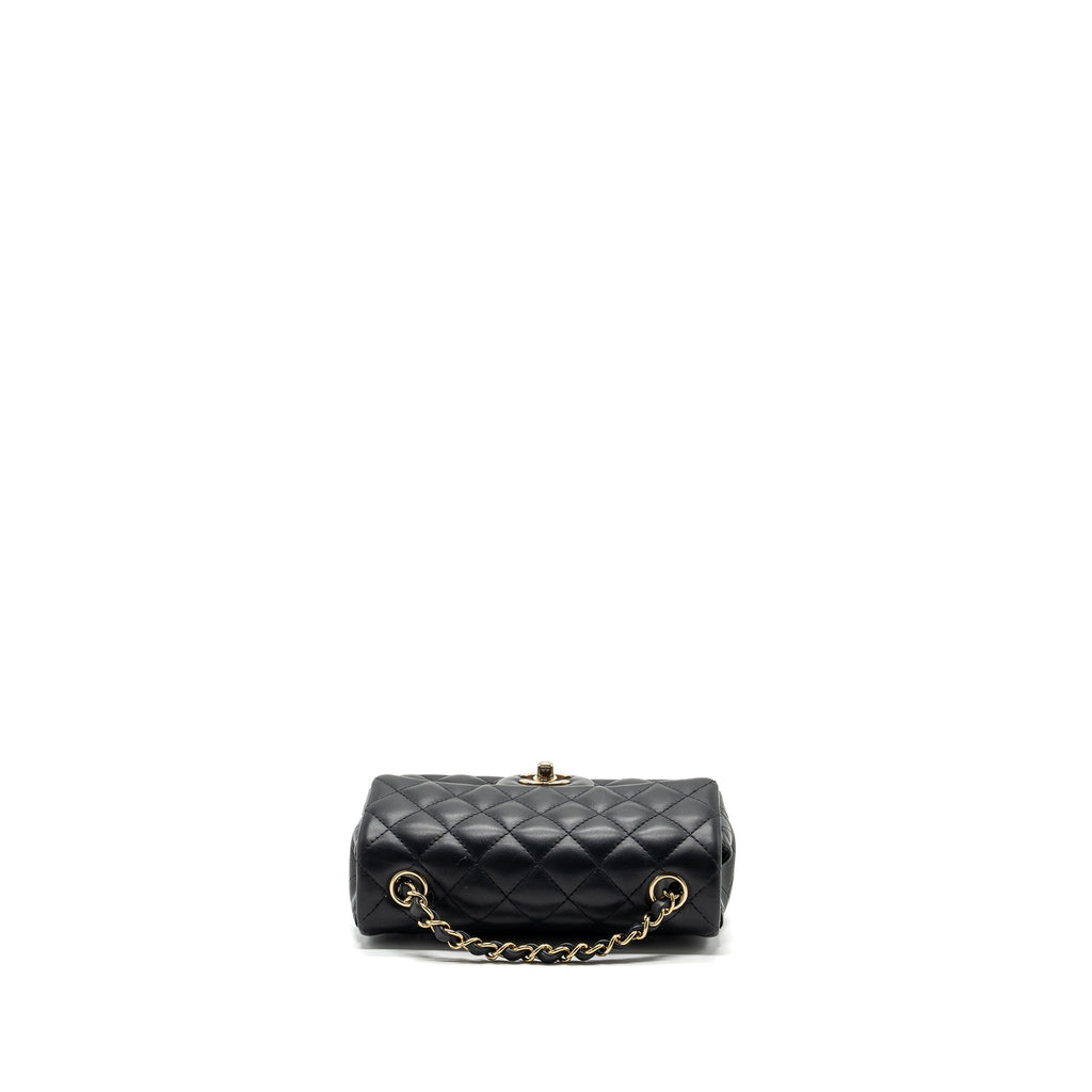 Chanel Classic Mini Rectangular Flap Bag Lambskin Black L (Microchip)