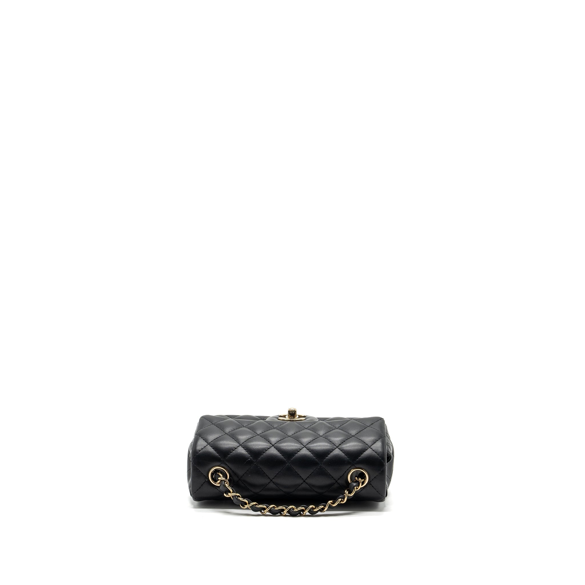 Chanel Classic Mini Rectangular Flap Bag Lambskin Black L (Microchip)