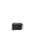 Chanel Pearl Crush Long Vanity Case Lambskin Black  (Microchip)