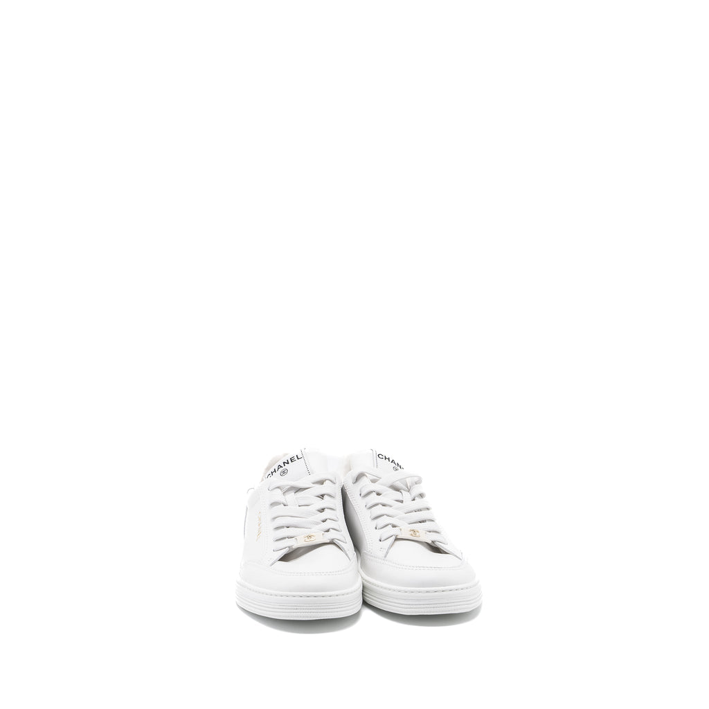 Chanel size 38.5 sneakers black / white