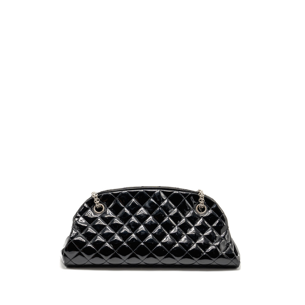 Chanel Just Mademoiselle Bowling Bag Patent Black