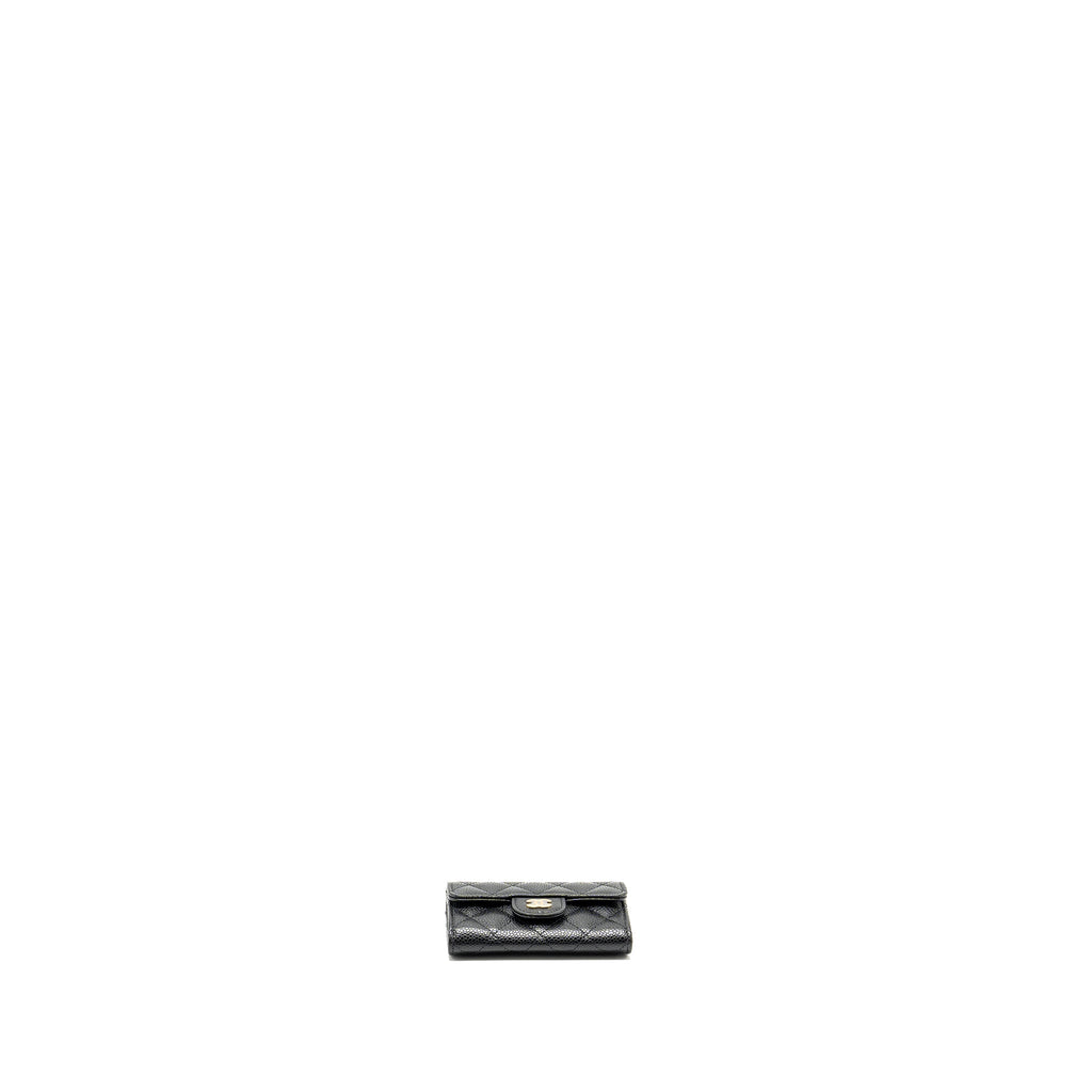 CHANEL Classic flap card holder Caviar Black  (MICROCHIP)