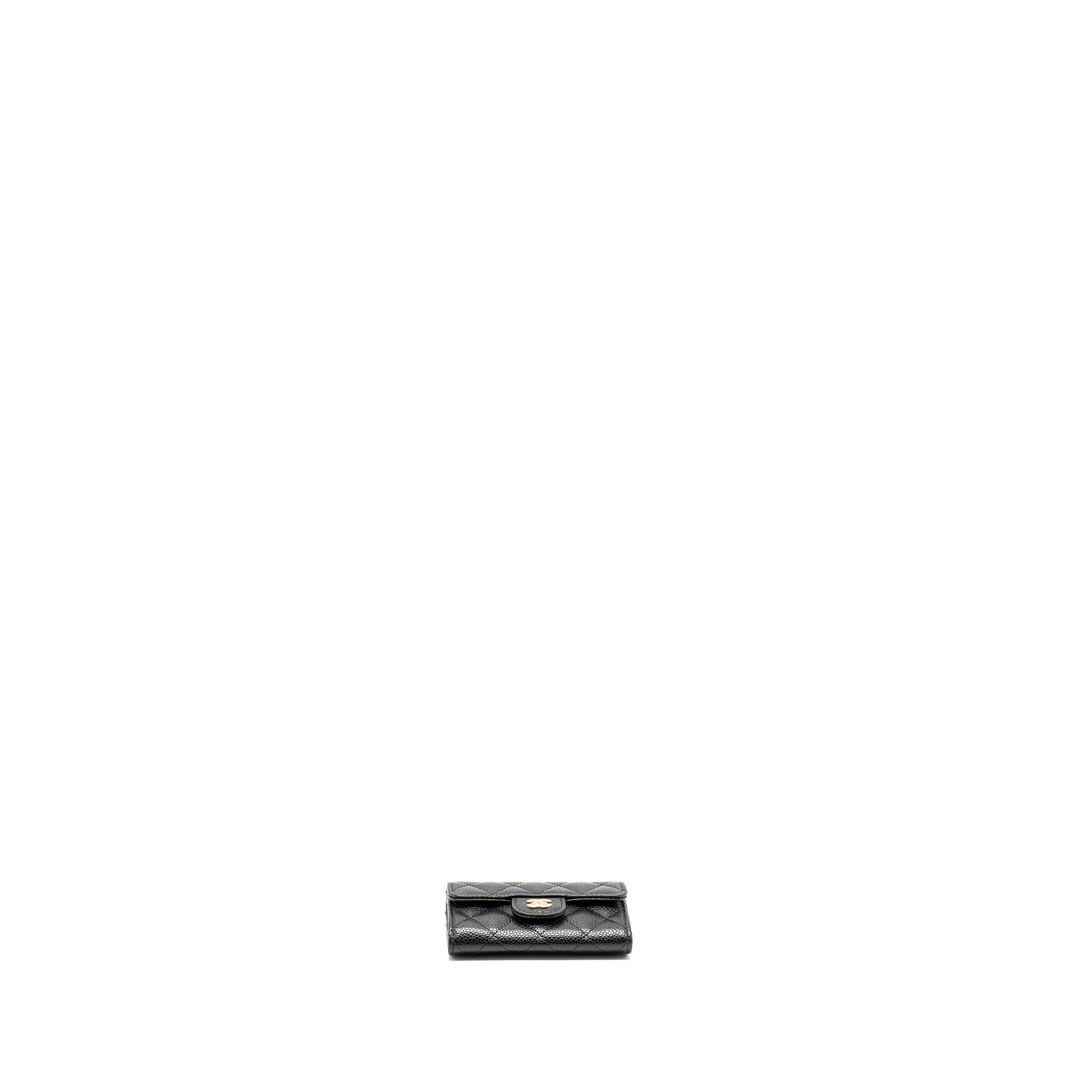 CHANEL Classic flap card holder Caviar Black  (MICROCHIP)