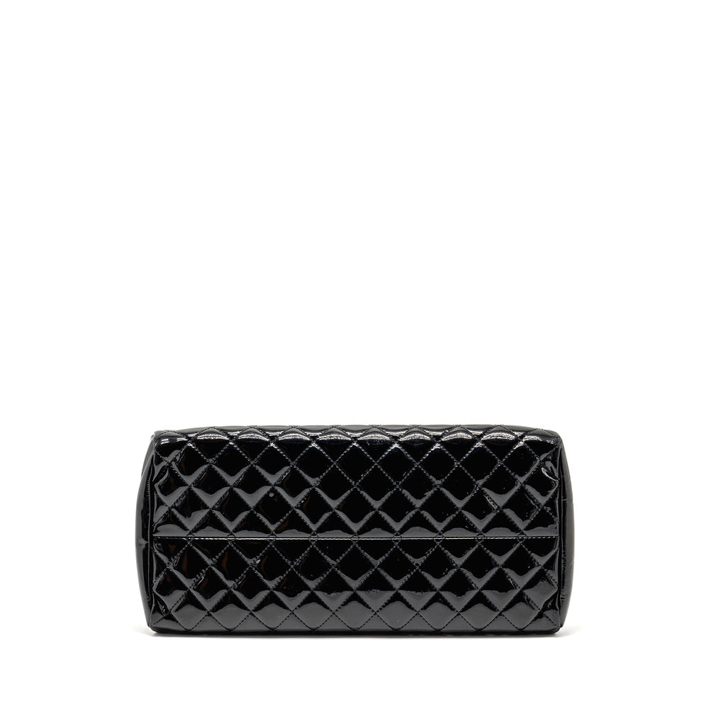 Chanel Just Mademoiselle Bowling Bag Patent Black