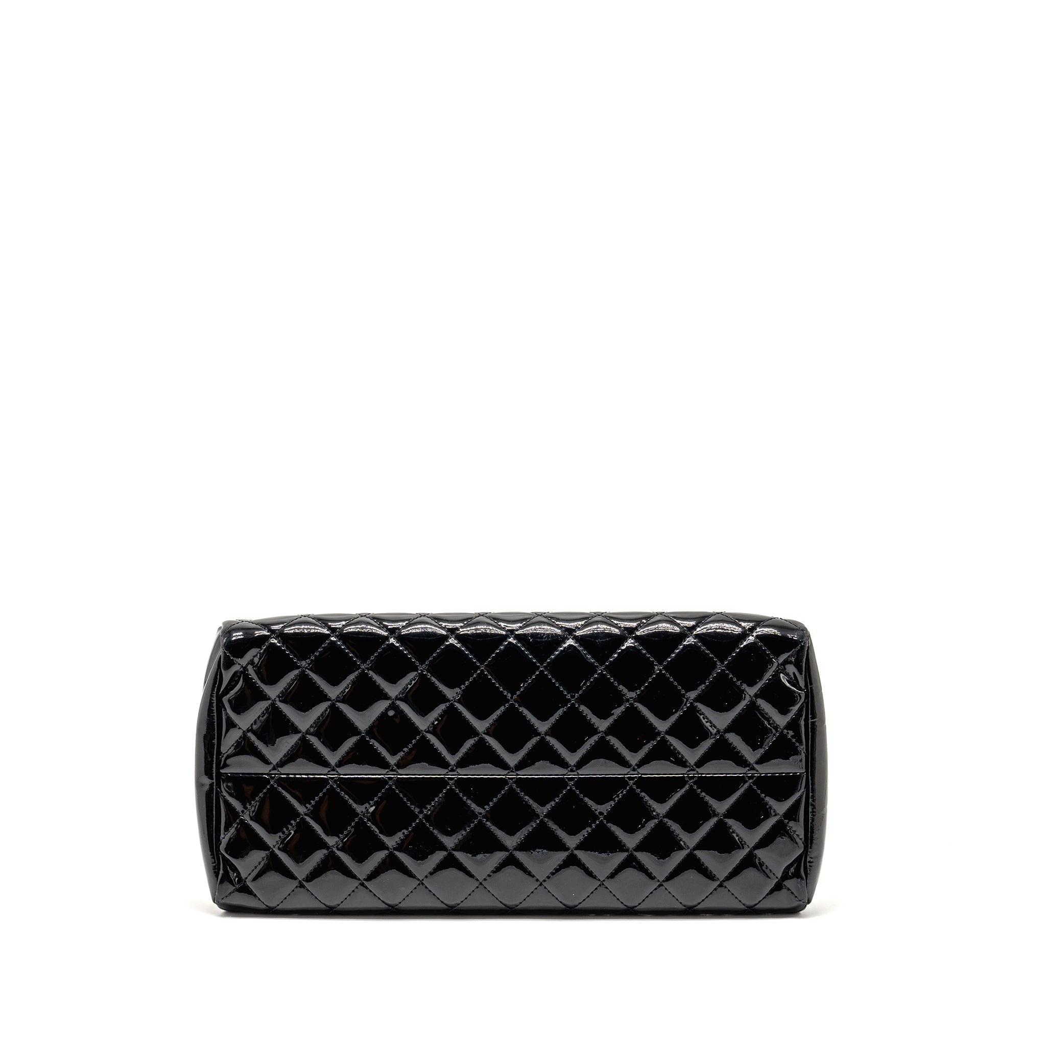 Chanel Just Mademoiselle Bowling Bag Patent Black