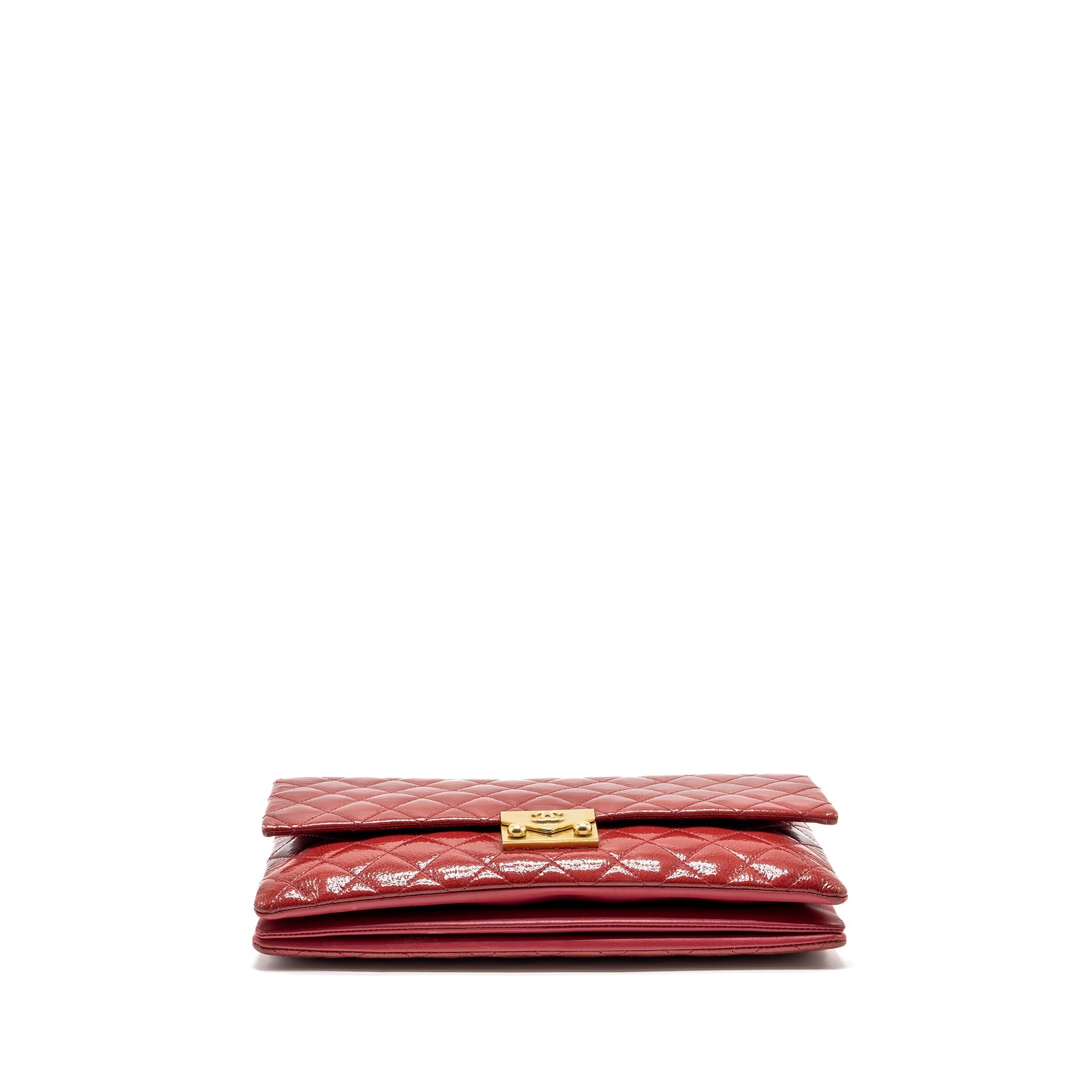 Chanel Seasonal Flap Bag Patent Goatskin/Lambskin Red
