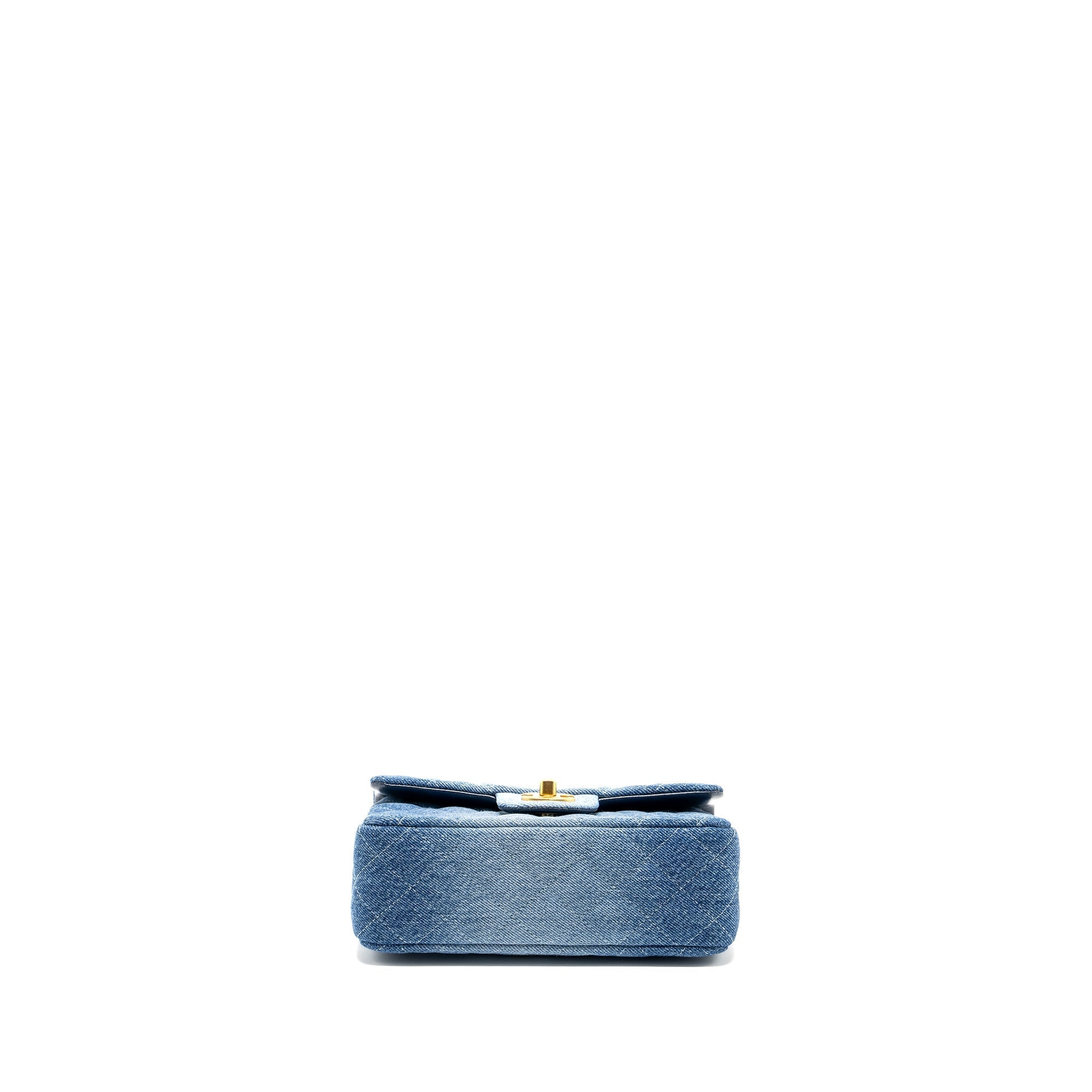 CHANEL 24S Mini Rectangular Flap Bag Denim Blue  (Microchip)