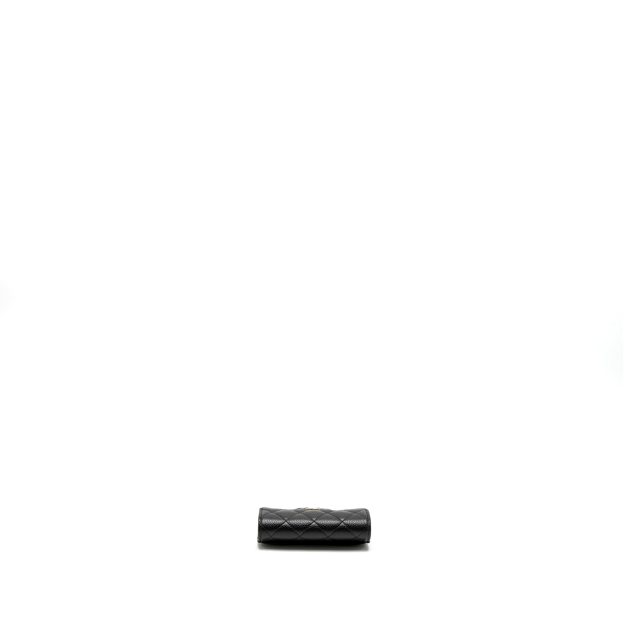 Chanel Classic Flap Card Holder Caviar Black  (Microchip)