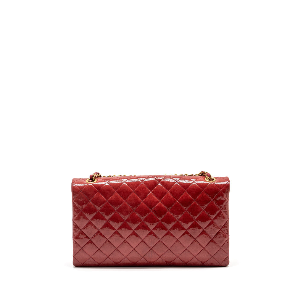 Chanel Seasonal Flap Bag Patent Goatskin/Lambskin Red
