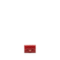 Chanel Flap Card Holder Lambskin Red