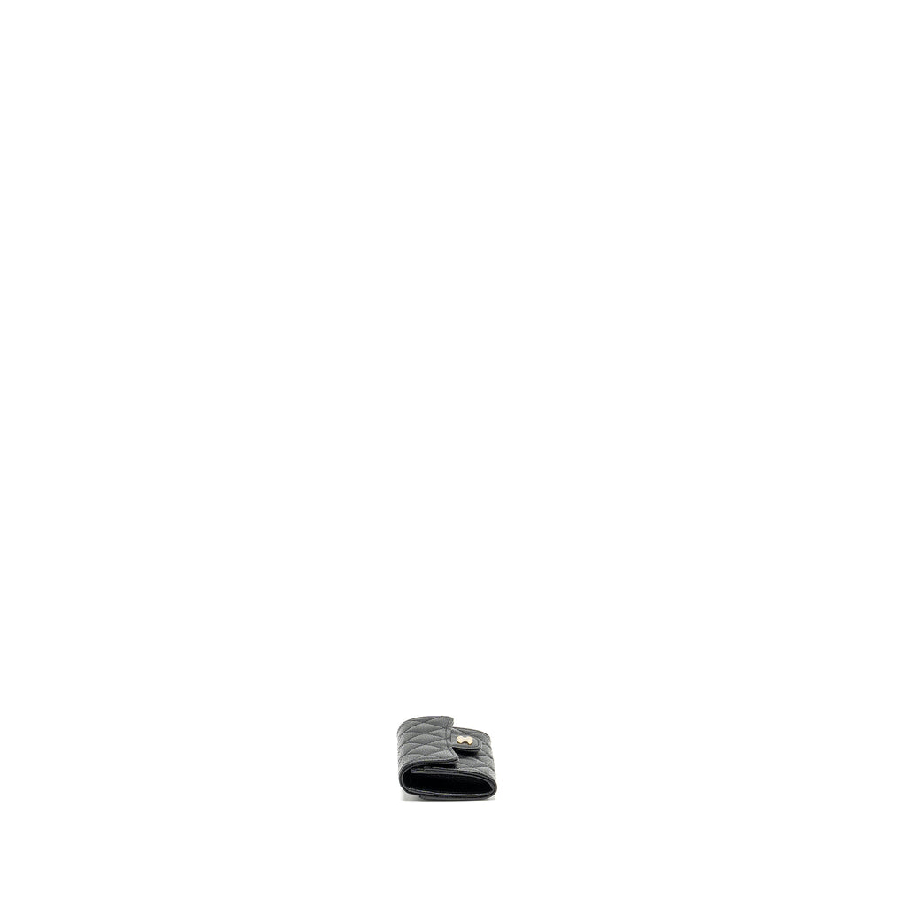 CHANEL Classic flap card holder Caviar Black  (MICROCHIP)