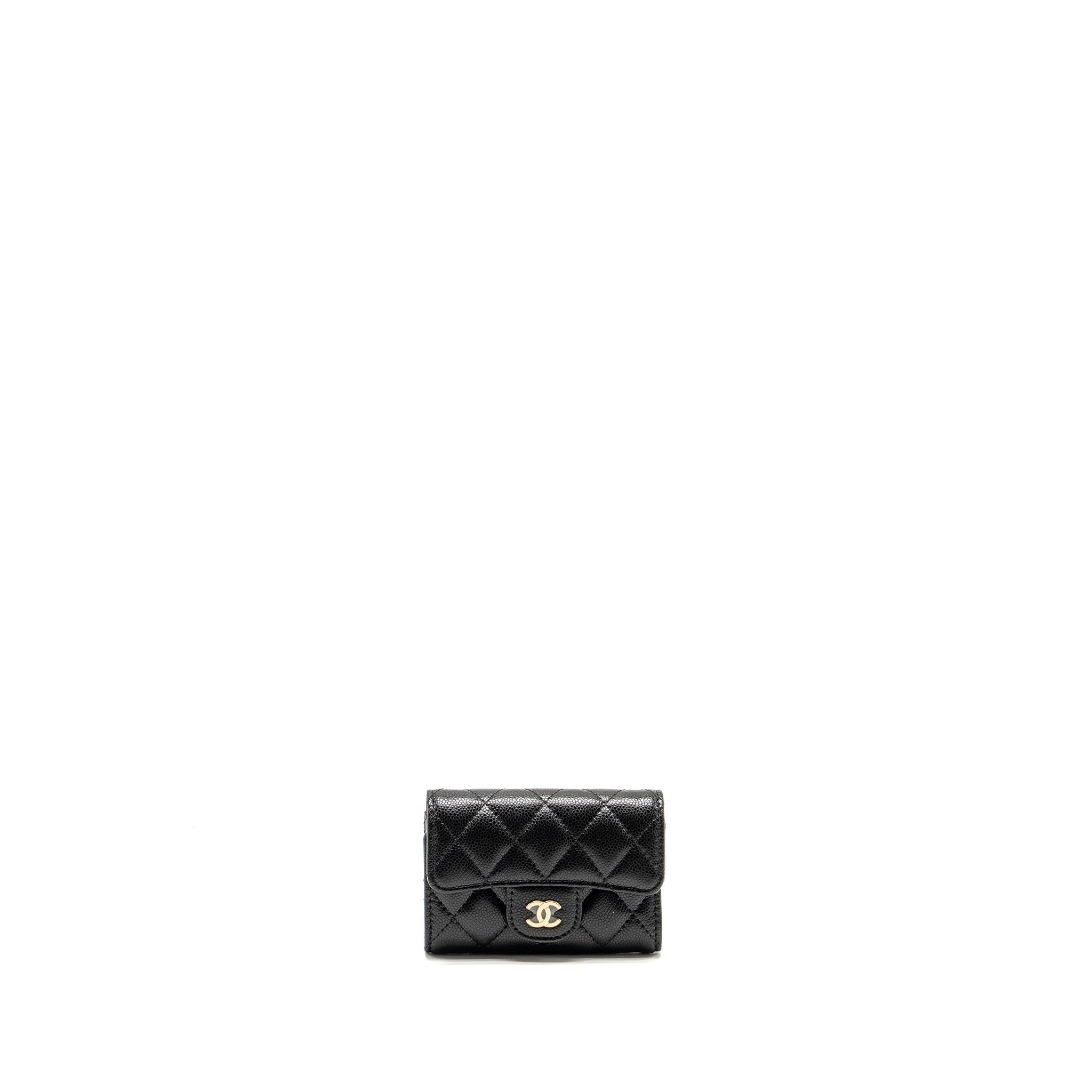 Chanel Classic Flap Key Holder Caviar Black L (Microchip)