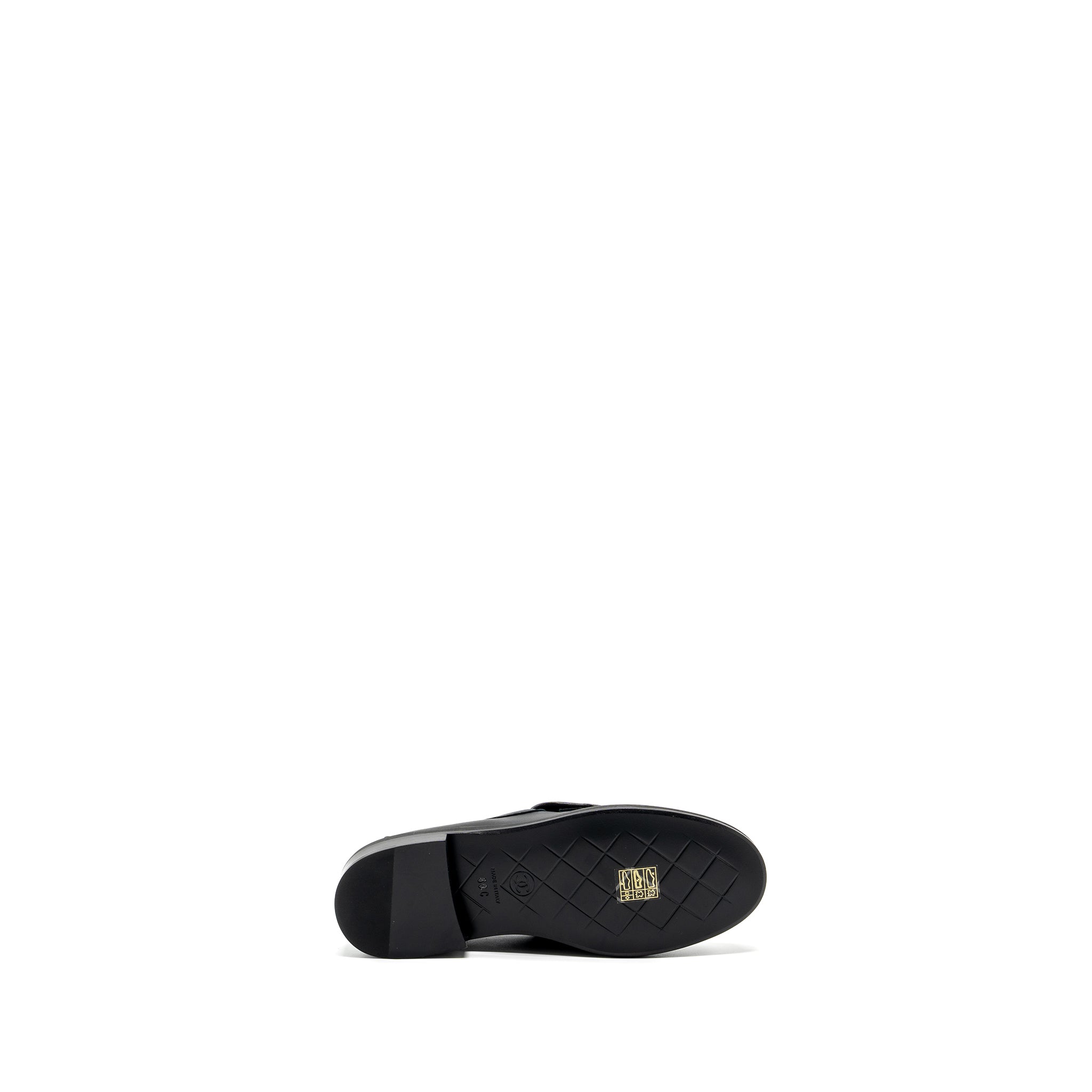 Chanel size 36 CC Turnlock loafers black L