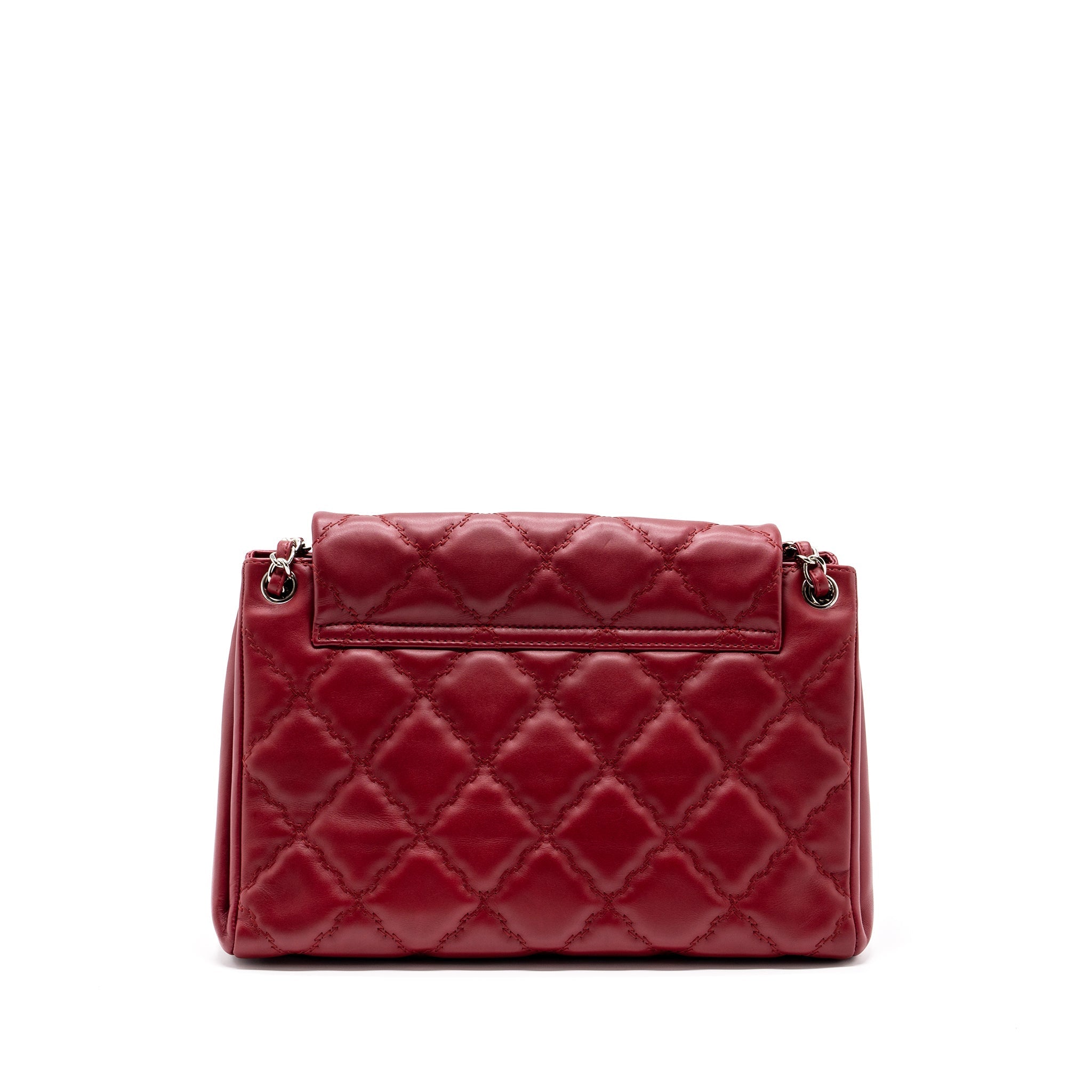 Chanel Hampton Tote Bag Calfskin Red