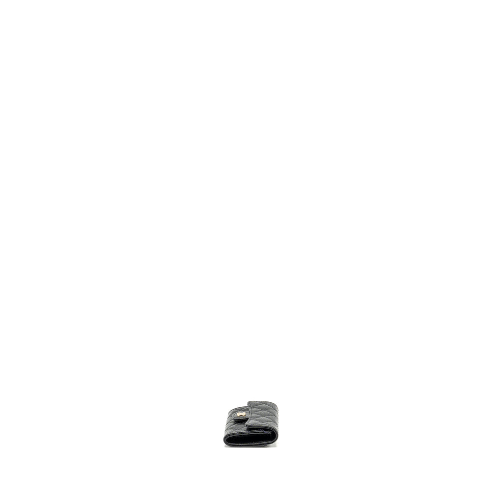 CHANEL Classic flap card holder Caviar Black  (MICROCHIP)